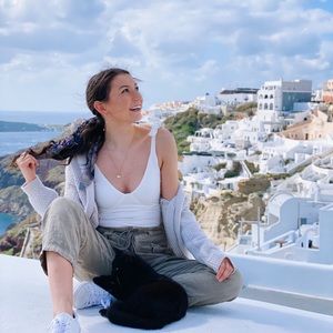 American Eagle High Waist Linen Khaki Tapered Pant